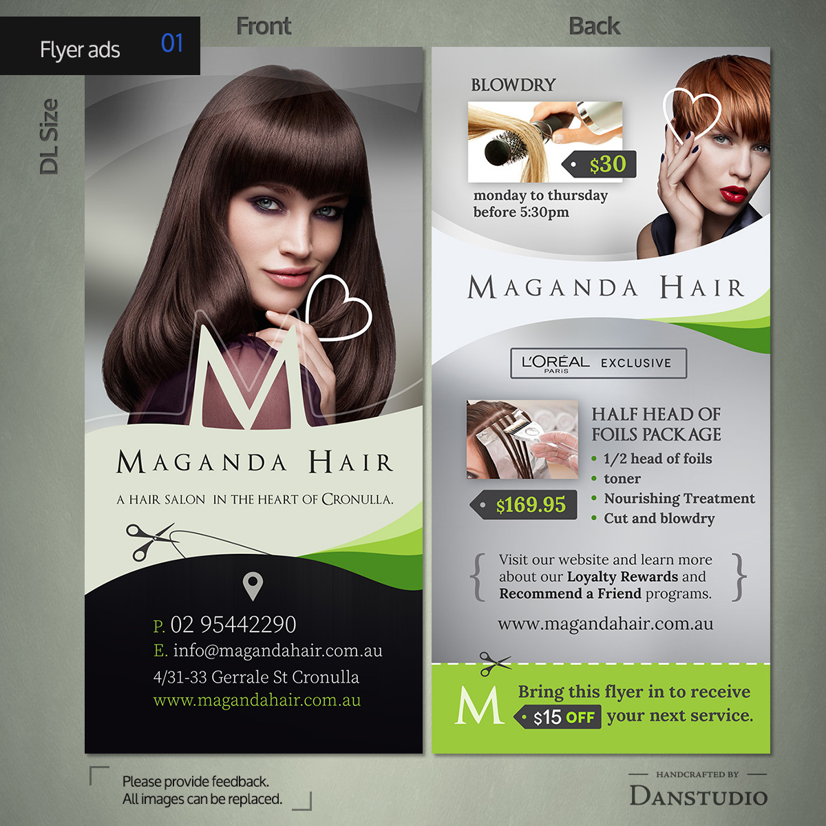 hair salon advertising flyers
