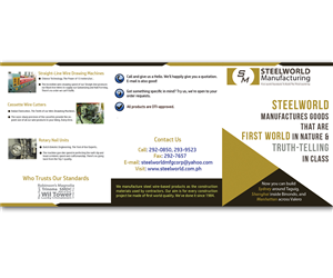 Broschüren-Design von Andrew1965 für Steelworld Manufacturing | Design: #2131057