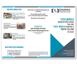 Steelworld | Minimalist 6-panel Brochure | Brochure Design by Andrew1965