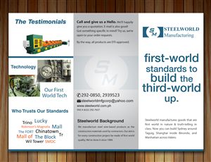 Design de Brochure par Sbss pour Steelworld Manufacturing | Design : #2114244
