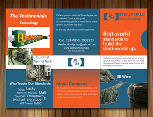 Design de Brochure par Sbss pour Steelworld Manufacturing | Design : #2114264