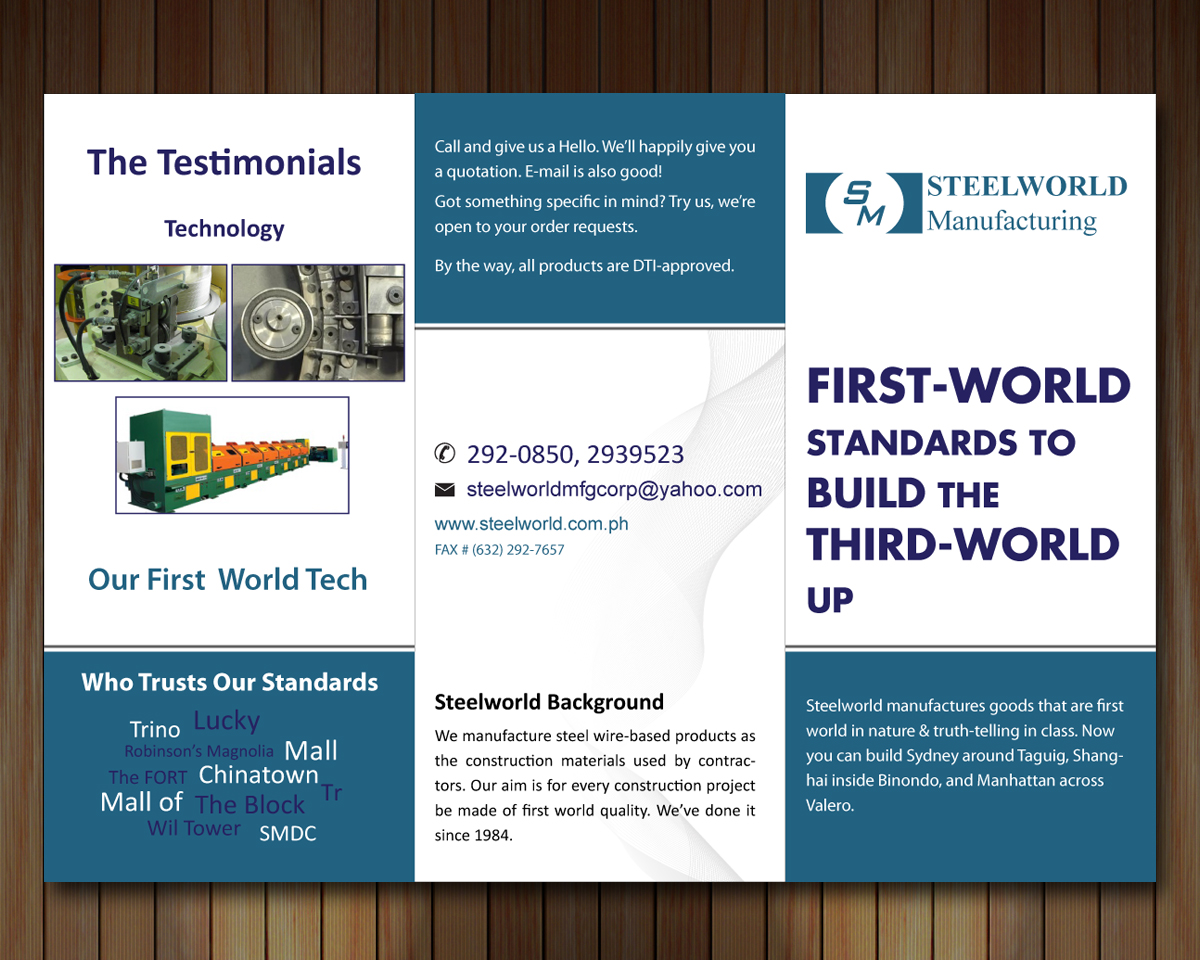 6 panel brochure