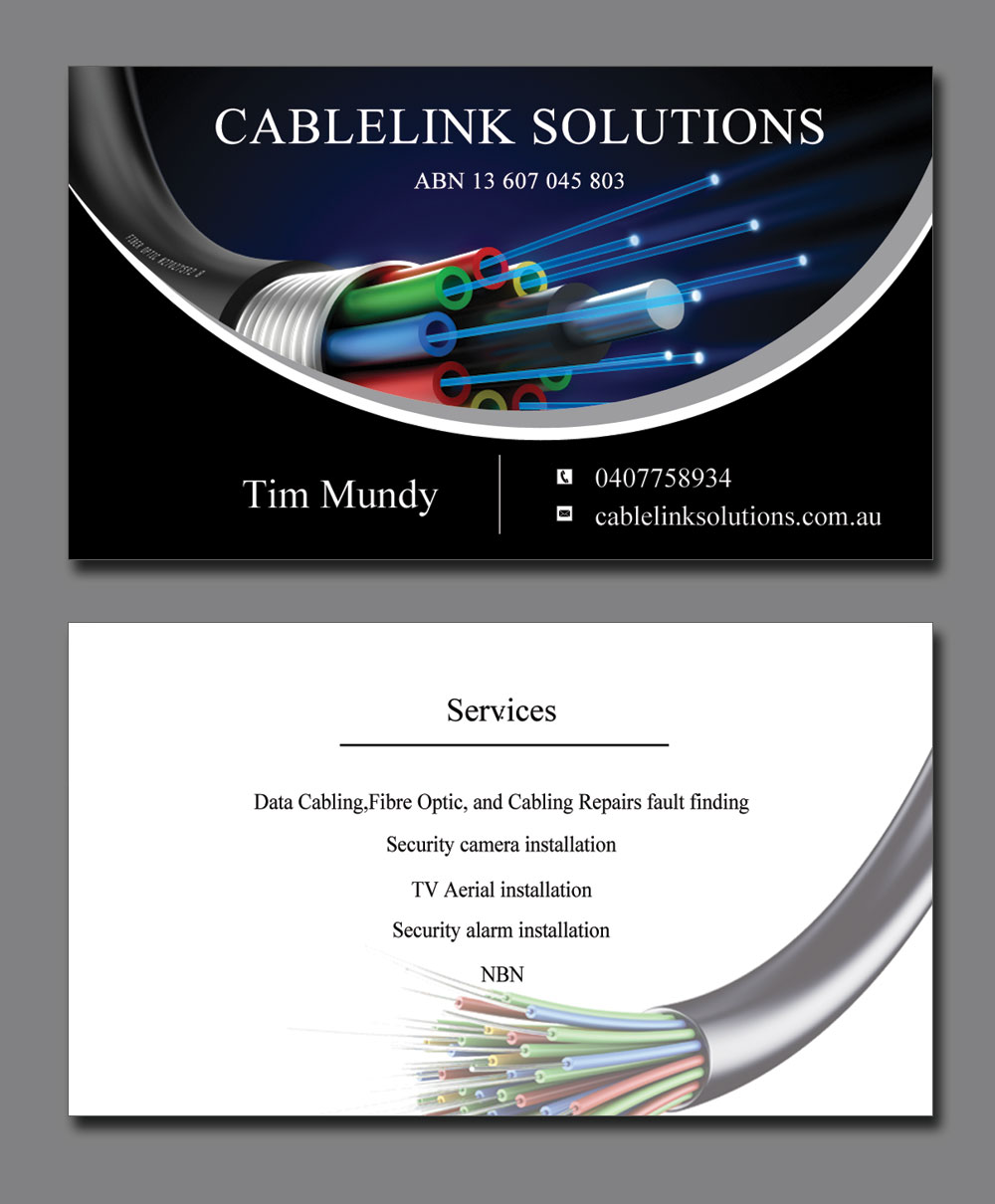 Visitenkarten-Design von Lanka Ama für Cablelink solutions | Design #7852860