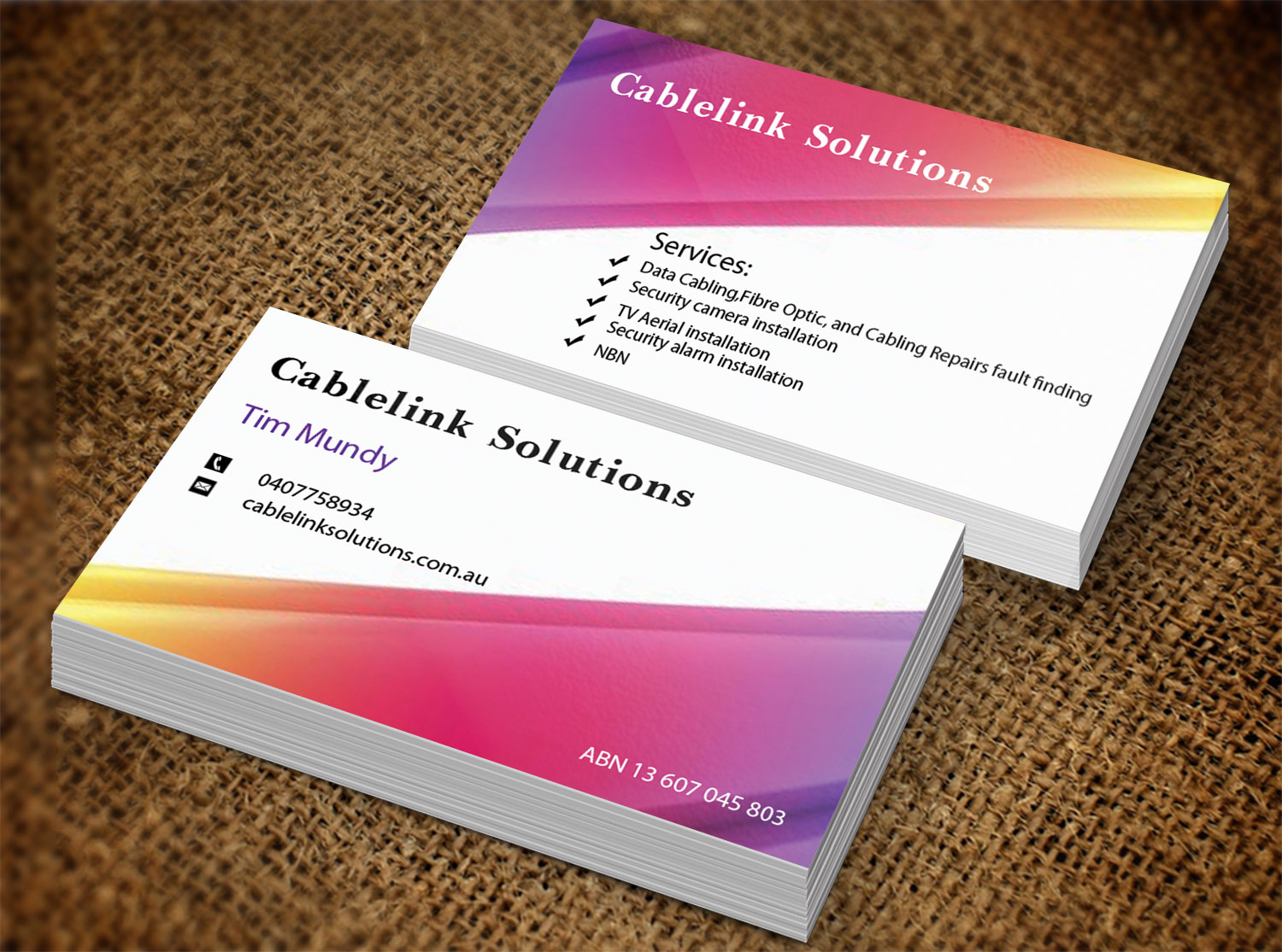 Business Card Design by Lanka Ama for Cablelink solutions | Design #7852865