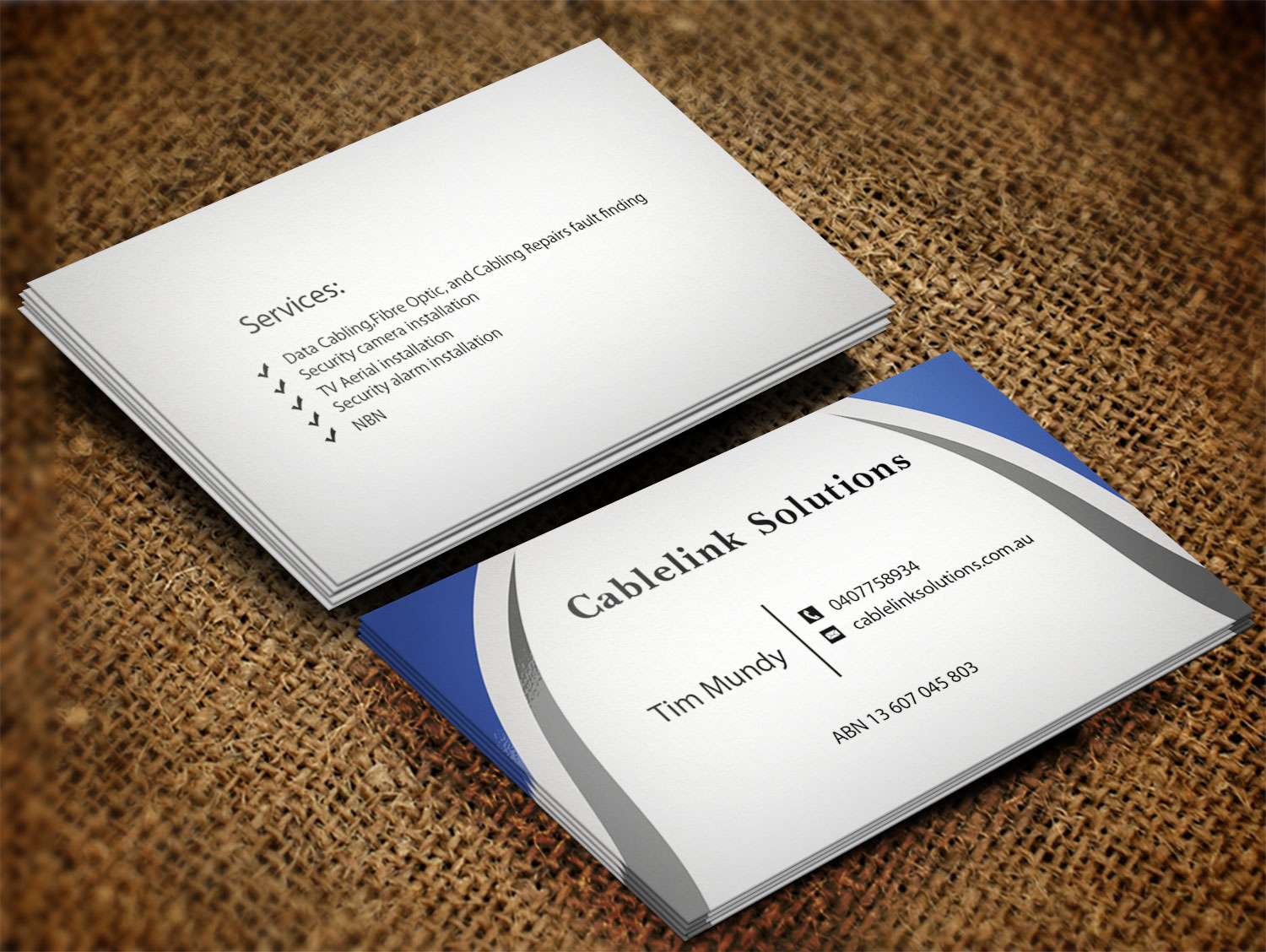 Diseño de Tarjeta de Presentación por Lanka Ama para Cablelink solutions | Diseño #7852872