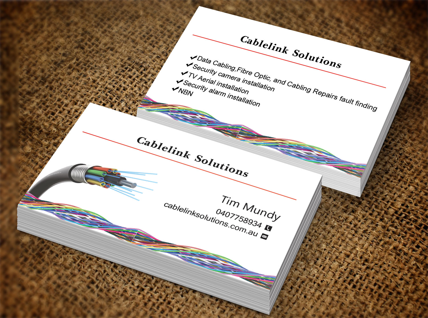Diseño de Tarjeta de Presentación por Lanka Ama para Cablelink solutions | Diseño #7852873