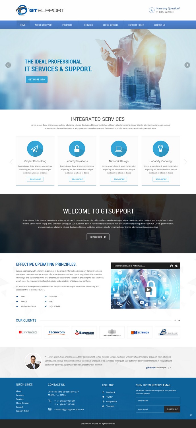 Web Design by pb for GTSUPPORT LLC | Design #7898180