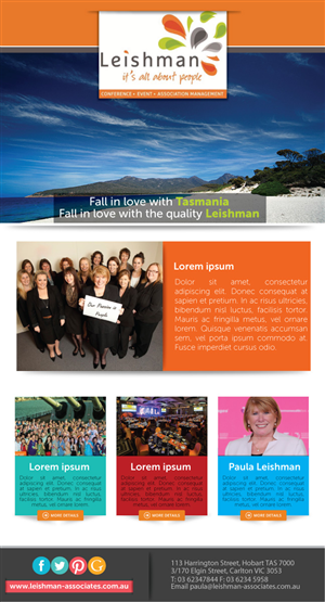 EMAIL CAMPAIGN TO ATTRACT CONFERENCES TO TASMANIA | Werbe-Design von JCR