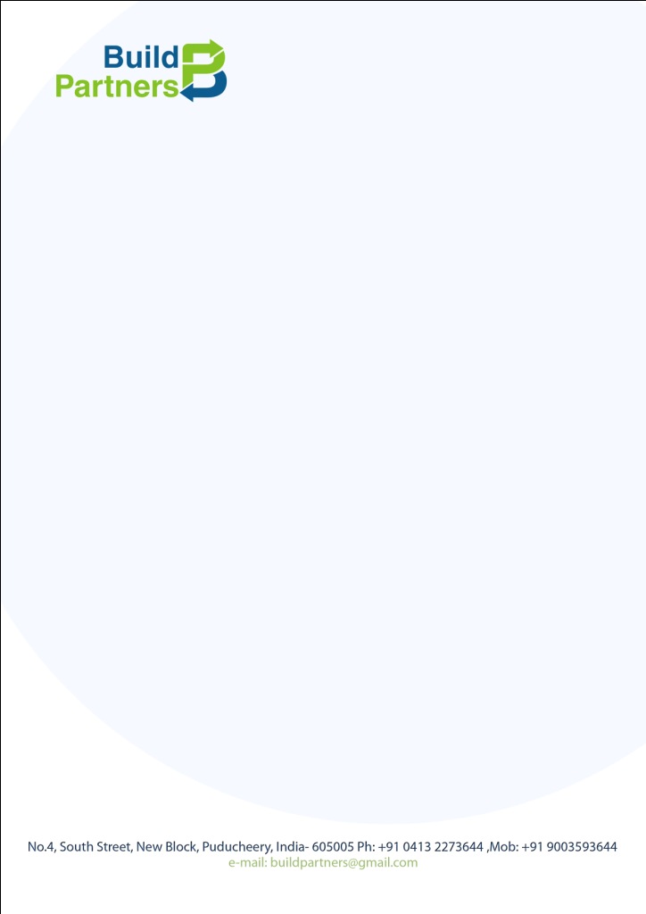 Stationery Design by Pudhu Puyal for BuildPartners | Design #1948229