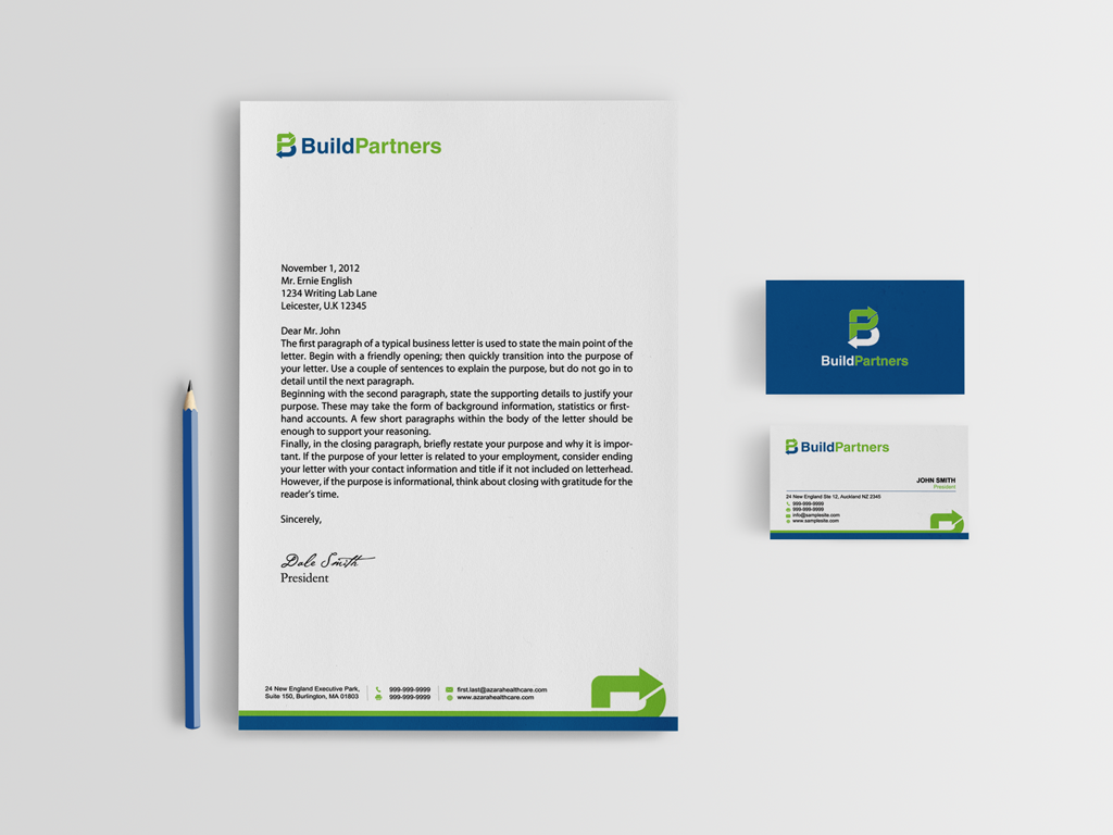 Stationery Design by Sarah Mathews for BuildPartners | Design #1935393