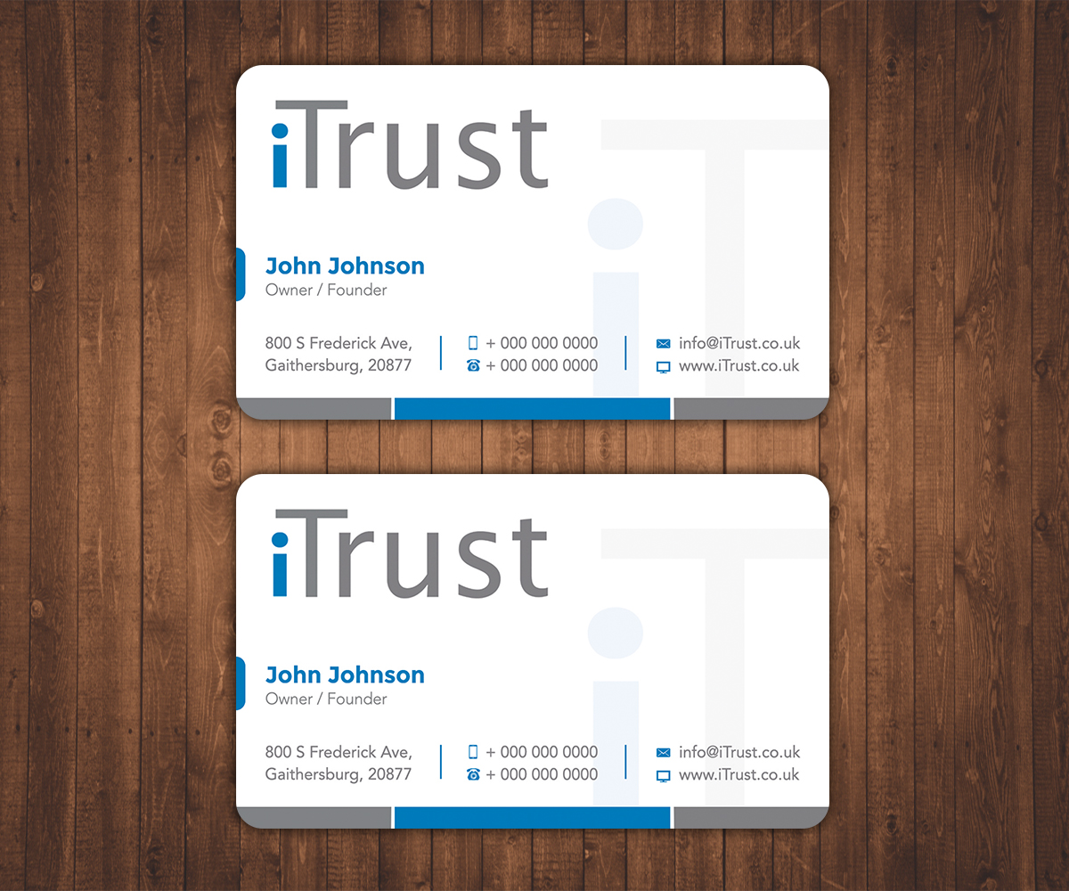 Business Card Design by Stylez Designz for iTrust AG | Design #7958612
