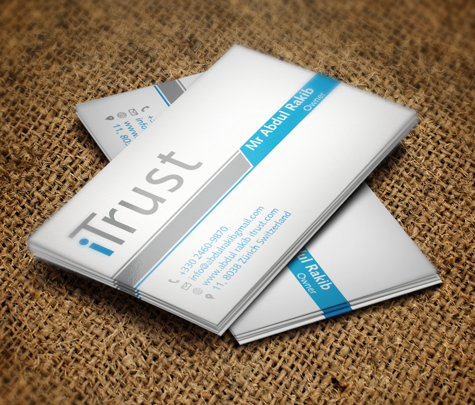 Business Card Design by Verified artistry (Design garden) for iTrust AG | Design #7864292