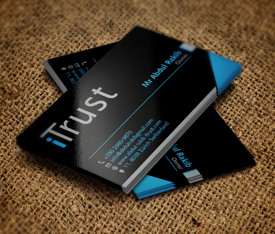 Business Card Design by Verified artistry (Design garden) for iTrust AG | Design #7864316