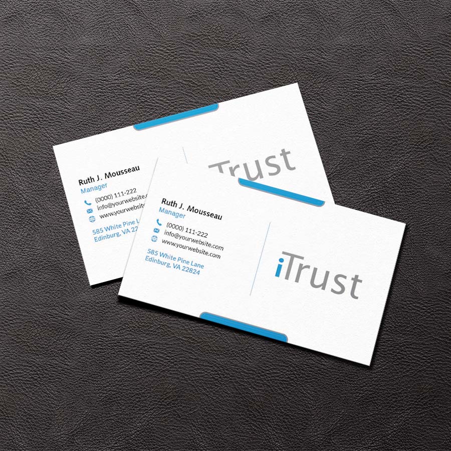 Diseño de Tarjeta de Presentación por zillurrahman800 para iTrust AG | Diseño #7863672