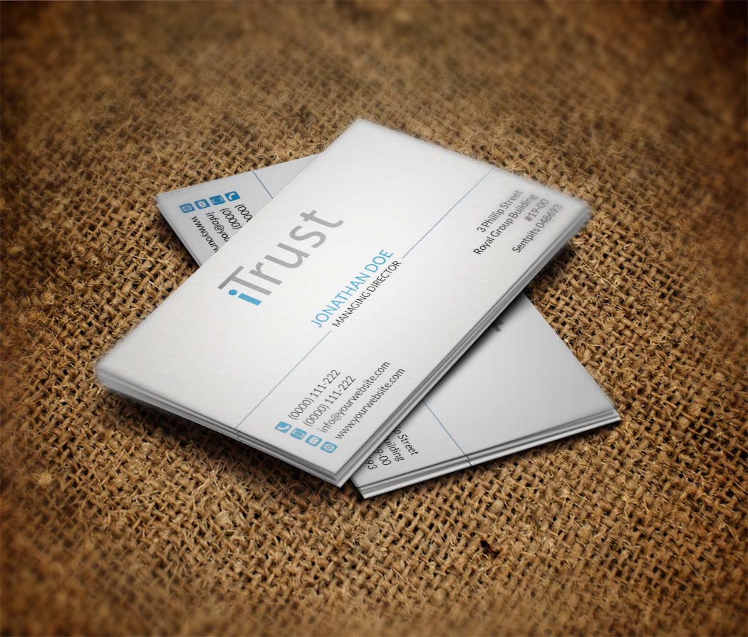 Design de Carte de Visite par zillurrahman800 pour iTrust AG | Design #7884696