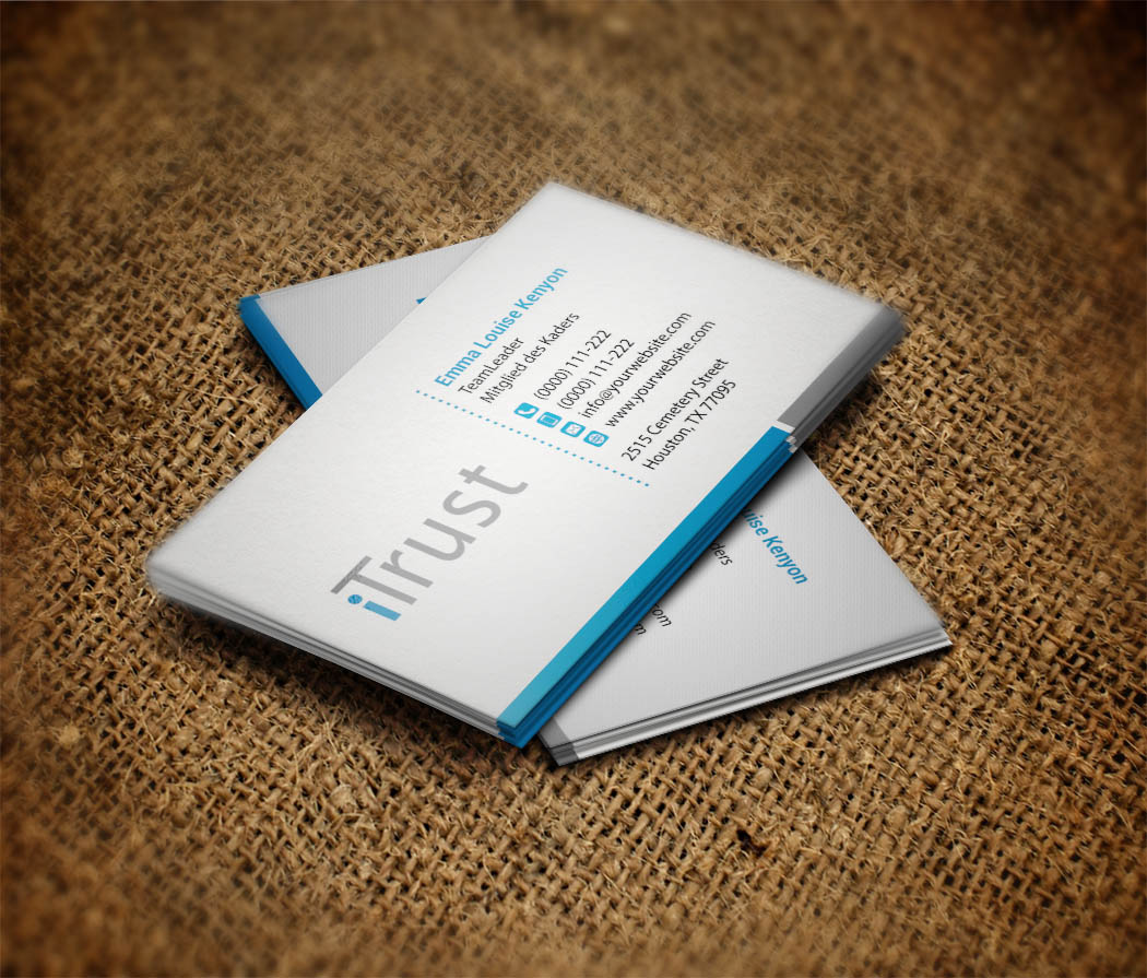 Design de Carte de Visite par zillurrahman800 pour iTrust AG | Design #8213017