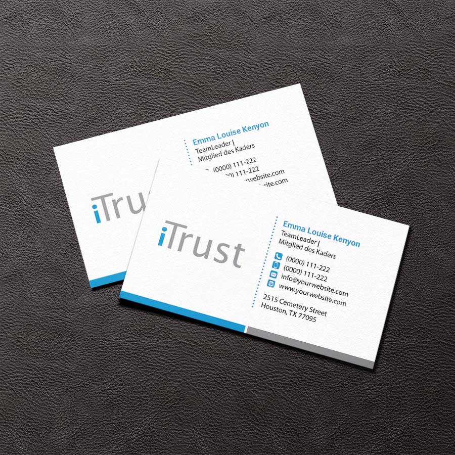 Business Card Design by zillurrahman800 for iTrust AG | Design #8393626