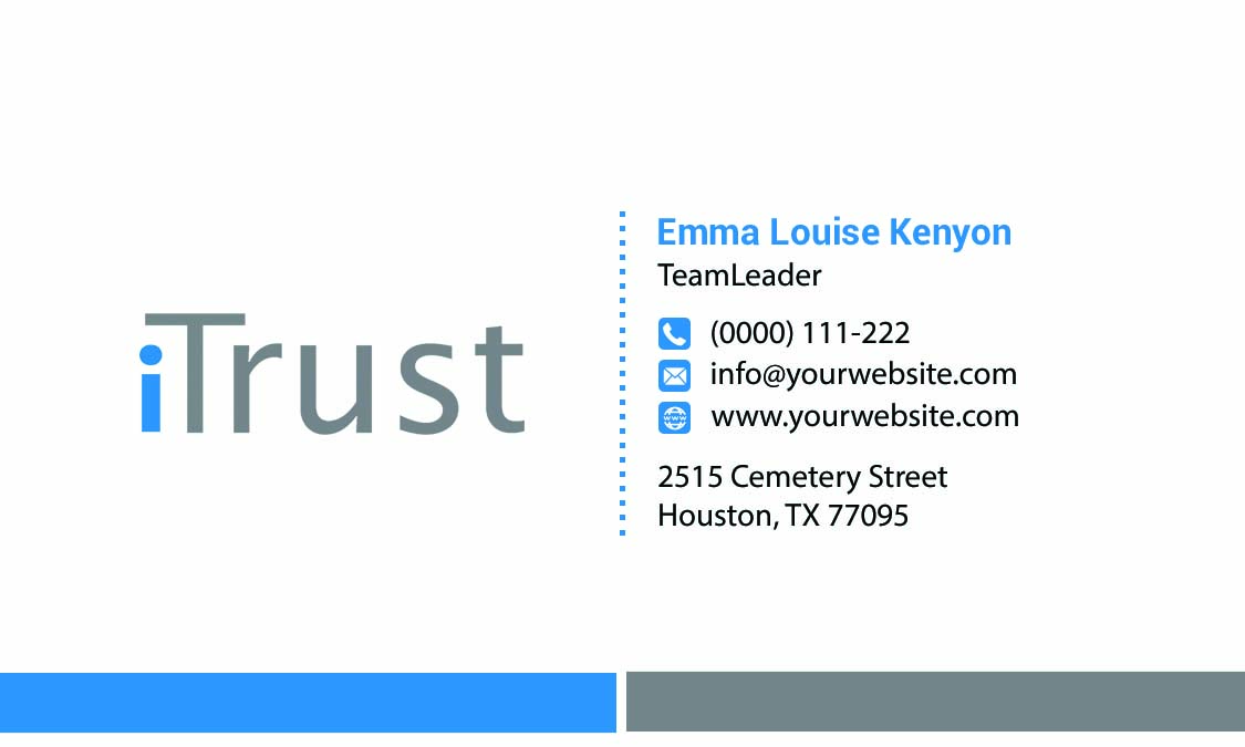 Design de Carte de Visite par zillurrahman800 pour iTrust AG | Design #8413400