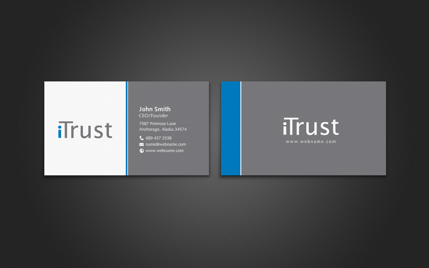 Business Card Design by chandrayaan.creative for iTrust AG | Design #7887907