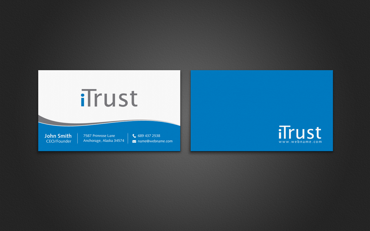 Business Card Design by chandrayaan.creative for iTrust AG | Design #7887910