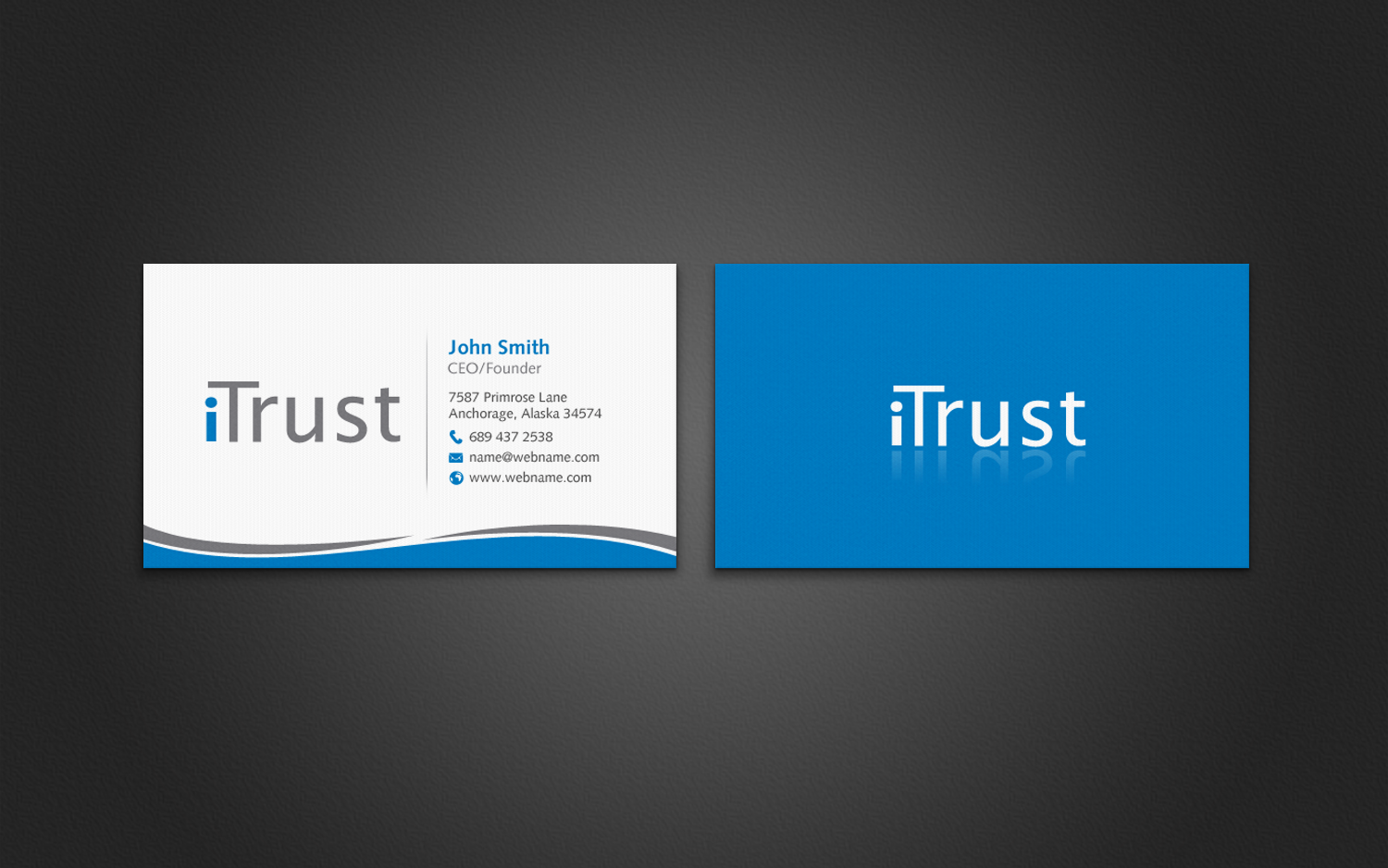 Business Card Design by chandrayaan.creative for iTrust AG | Design #7887941