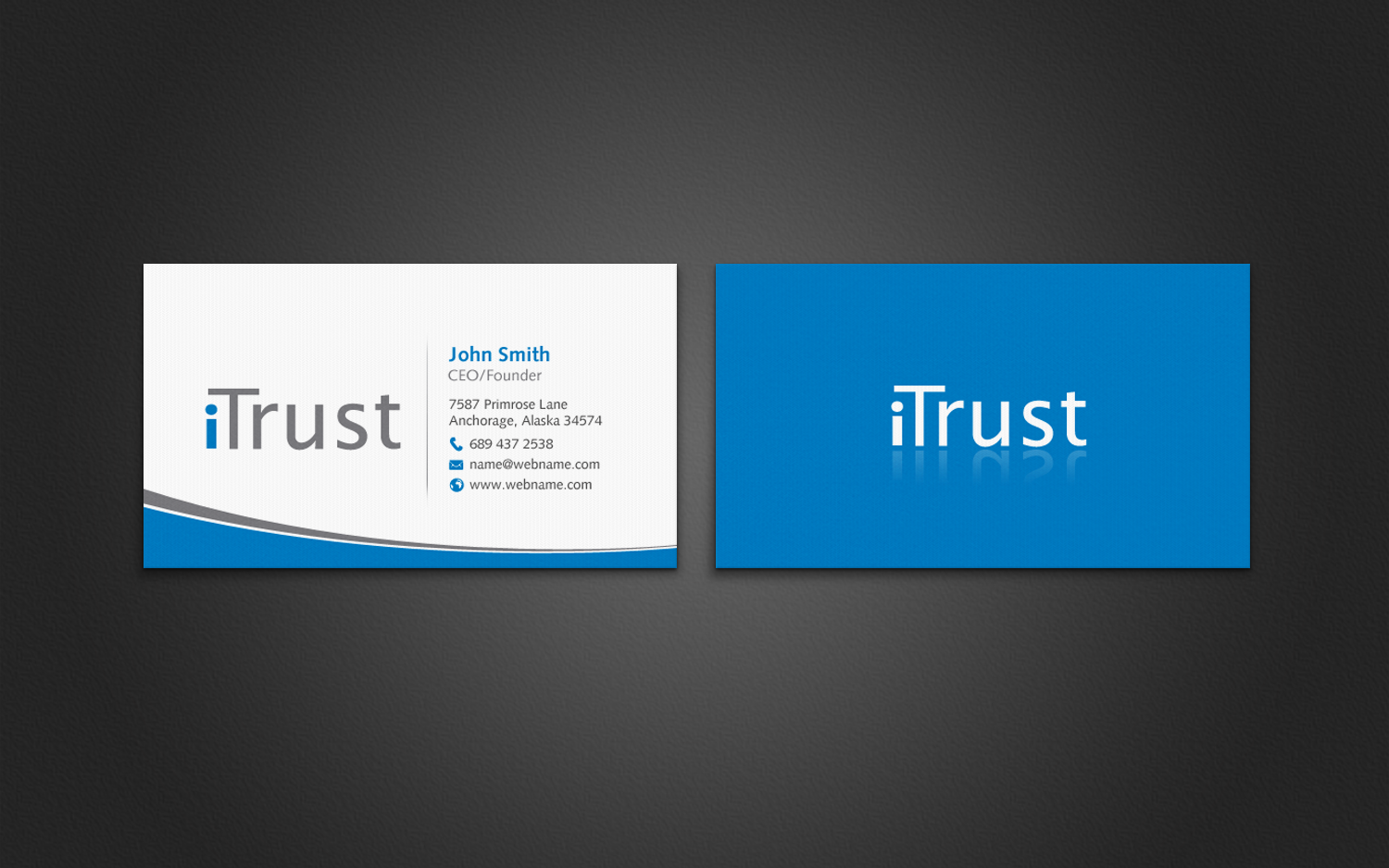 Business Card Design by chandrayaan.creative for iTrust AG | Design #7887942
