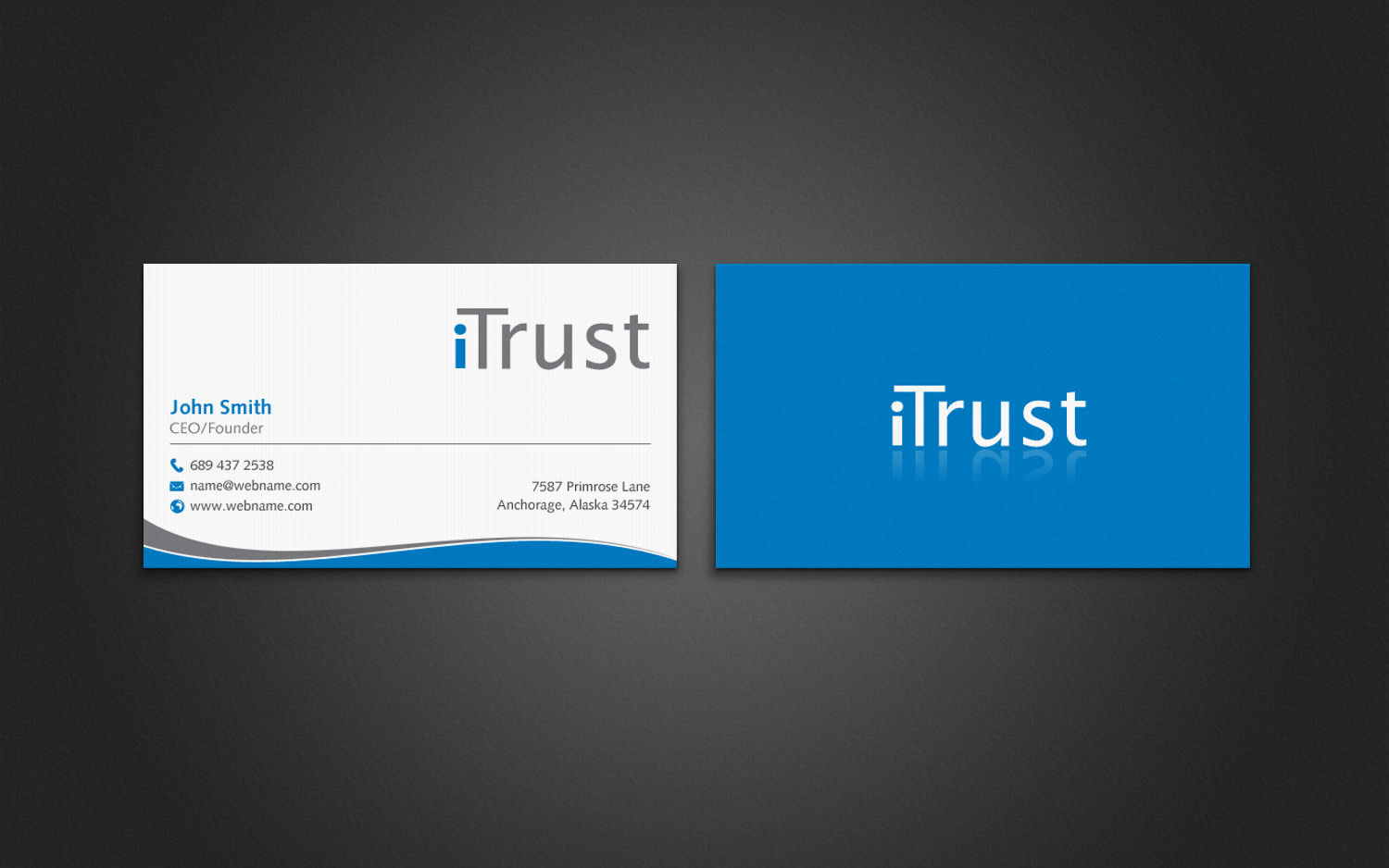 Business Card Design by chandrayaan.creative for iTrust AG | Design #7887944