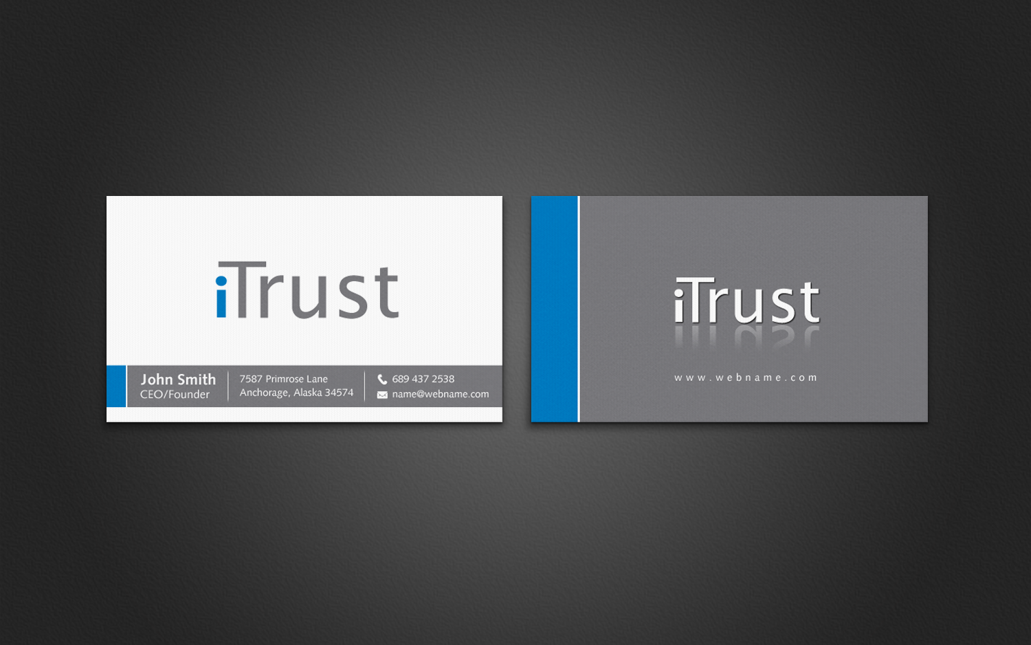 Business Card Design by chandrayaan.creative for iTrust AG | Design #7887945