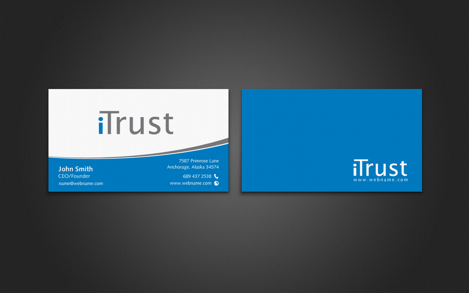Business Card Design by chandrayaan.creative for iTrust AG | Design #7887946