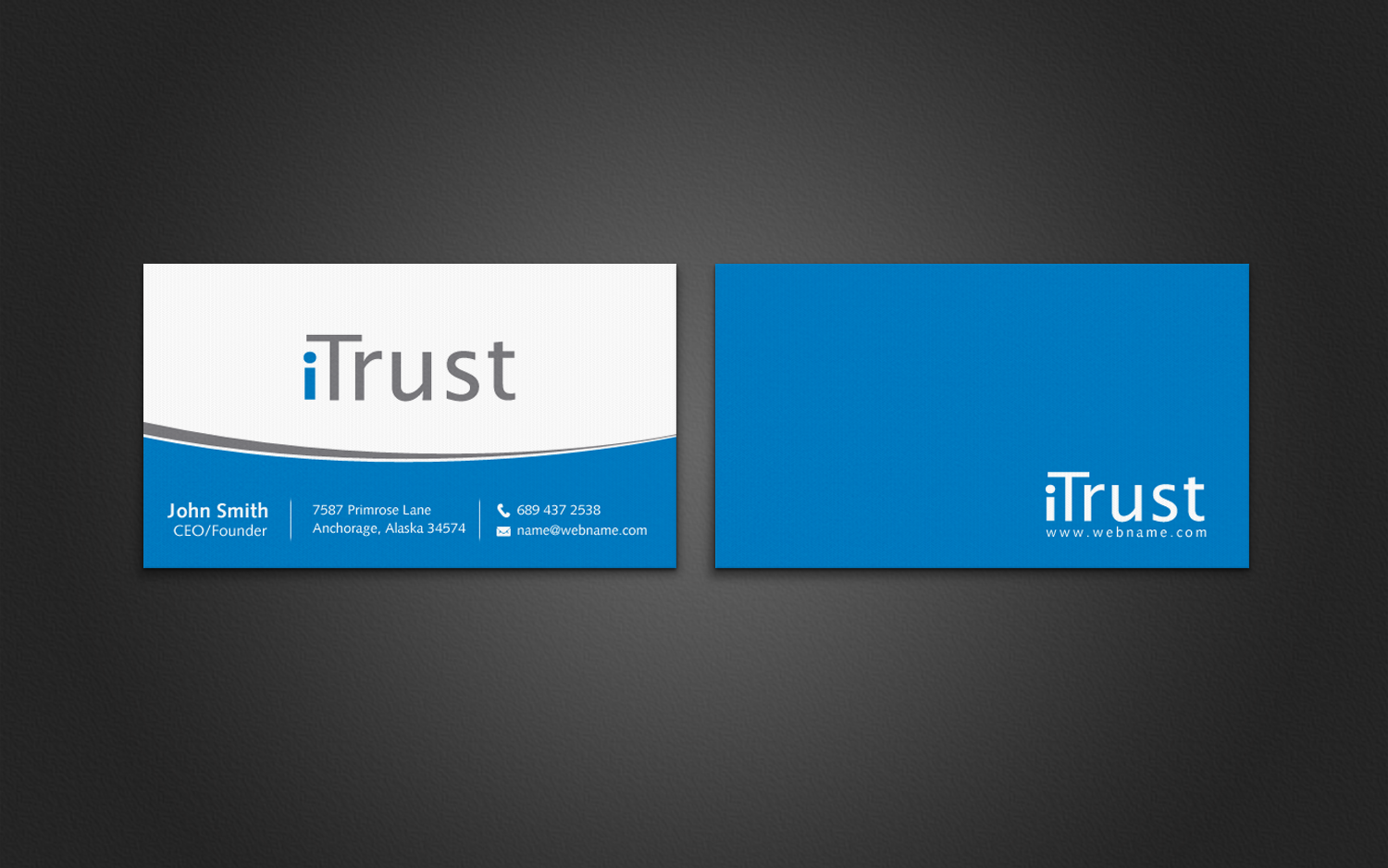 Business Card Design by chandrayaan.creative for iTrust AG | Design #7887947