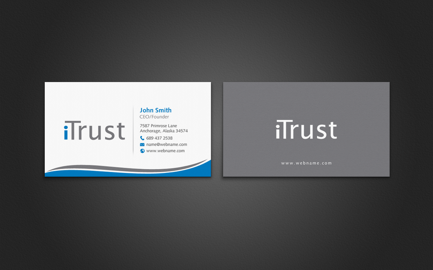 Business Card Design by chandrayaan.creative for iTrust AG | Design #7887948