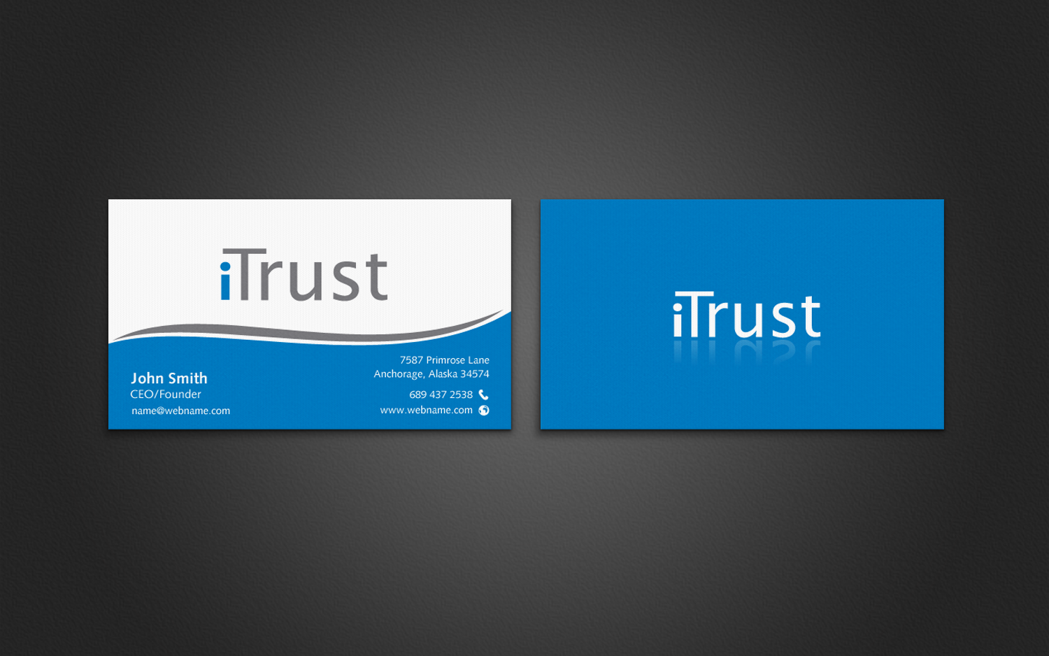 Business Card Design by chandrayaan.creative for iTrust AG | Design #7887949