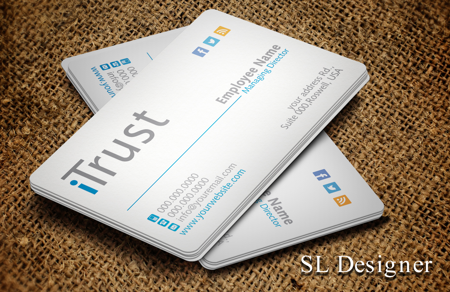Visitenkarten-Design von SL Designer für iTrust AG | Design #7862685