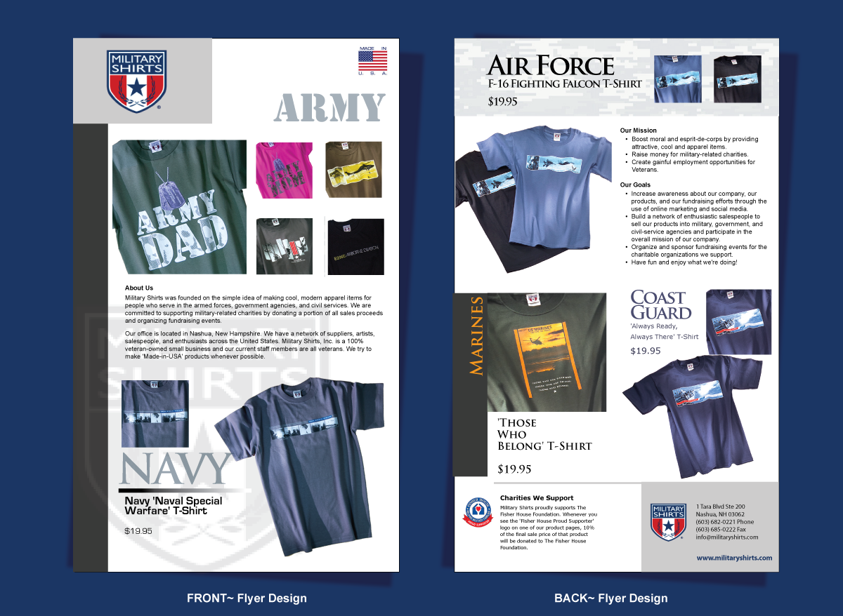 Flyer Design by designgreen for Military Shirts | Design #1935559