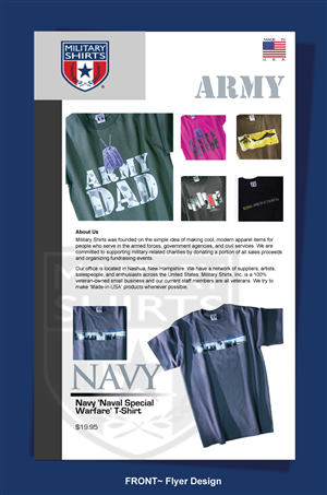 Flyer Design by designgreen for Military Shirts | Design: #1935564