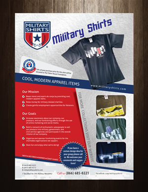 Flyer Design by meet007 for Military Shirts | Design: #1944094