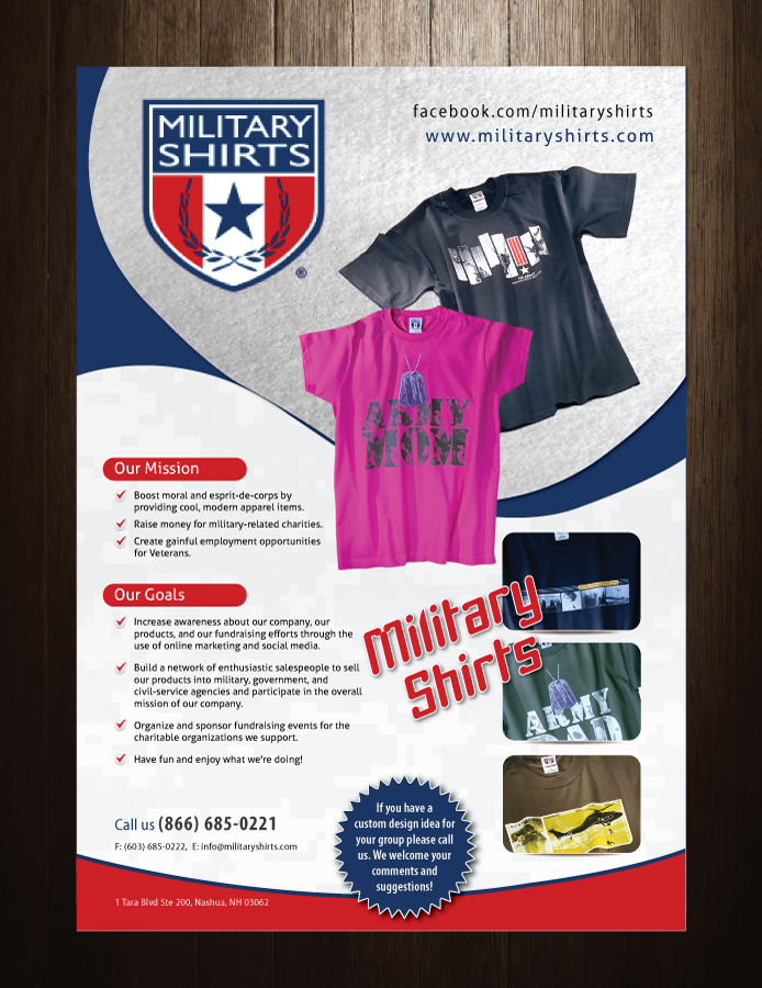 Flyer Design by meet007 for Military Shirts | Design #1944281