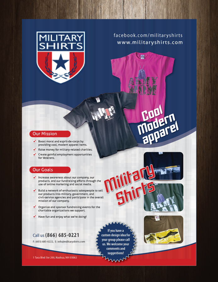 Flyer Design by meet007 for Military Shirts | Design #1944610