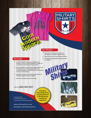 Flyer Design by meet007 for Military Shirts | Design: #1946260