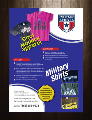 Flyer Design by meet007 for Military Shirts | Design: #1946288