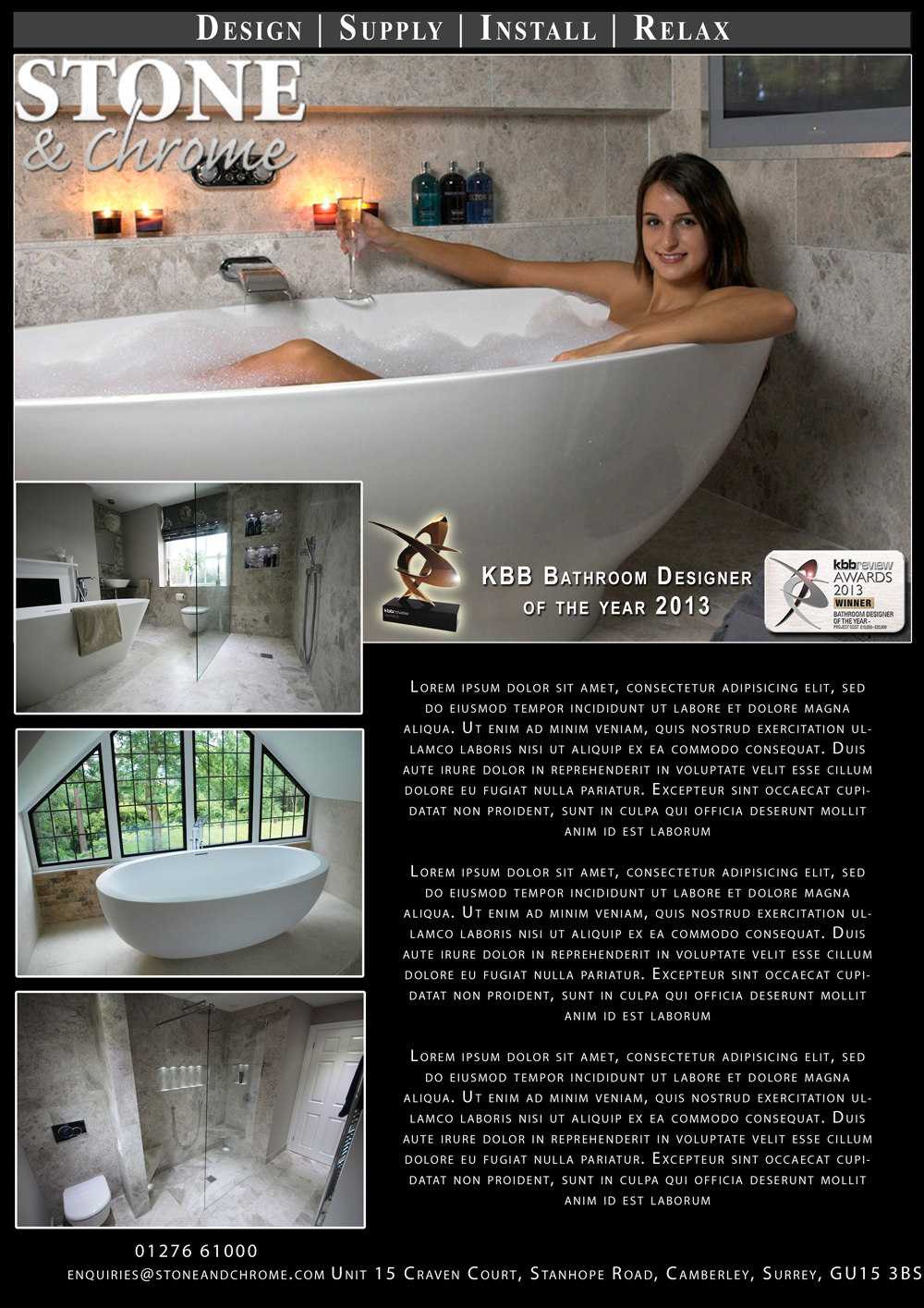 Diseño Publicitario por Sharon para Stone   &  Chrome | Diseño #1945297