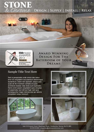 Design Publicitaire par Coco Creative Design pour Stone   &  Chrome | Design : #1940610