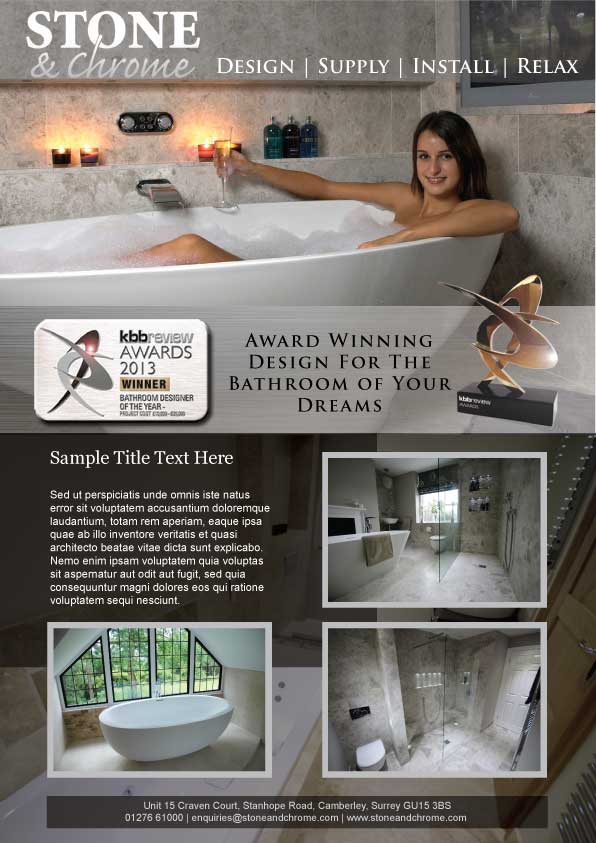 Advertisement Design by Coco Creative Design for Stone   &  Chrome | Design #1941226
