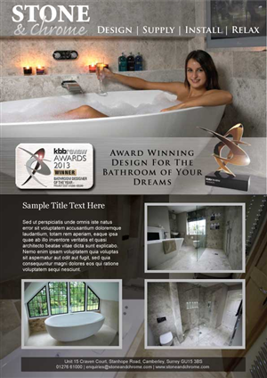 Design Publicitaire par Coco Creative Design pour Stone   &  Chrome | Design : #1941226