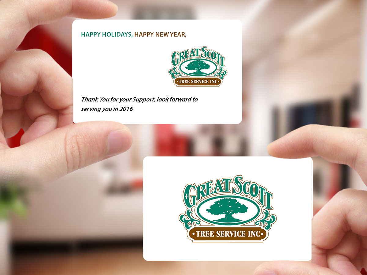 Personable, Playful Card Design for Great Scott Tree Service, Inc. by