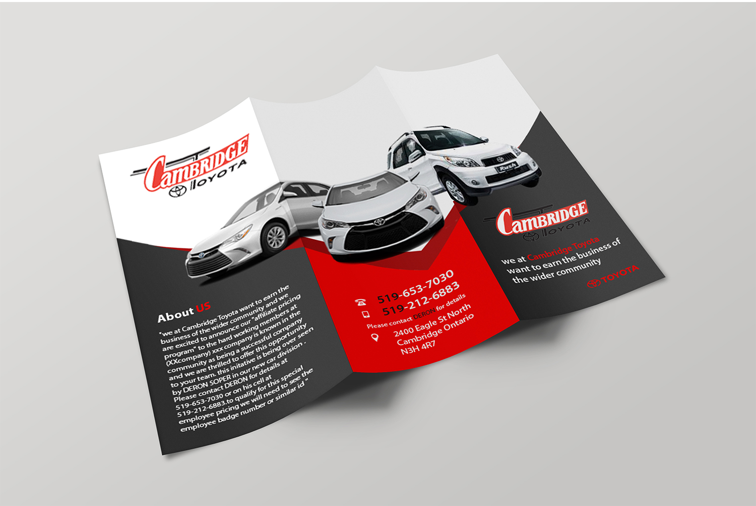 Flyer-Design von PD Studios für CAMBRIDGE TOYOTA | Design #8018007