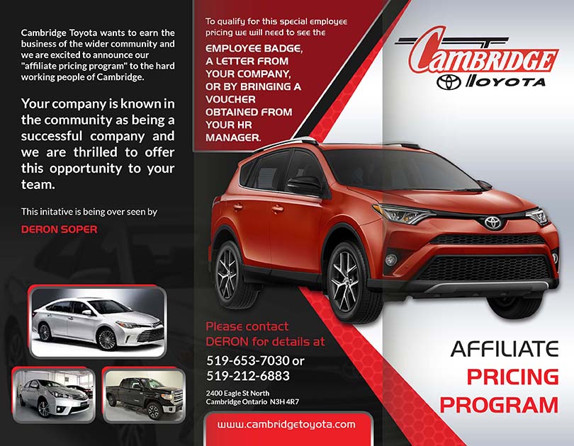 Flyer Design by creative.bugs for CAMBRIDGE TOYOTA | Design #8206725