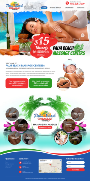 OUTRAGEOUS NEW Website Palm Beach Massage  | Web-Design von RupalTechno