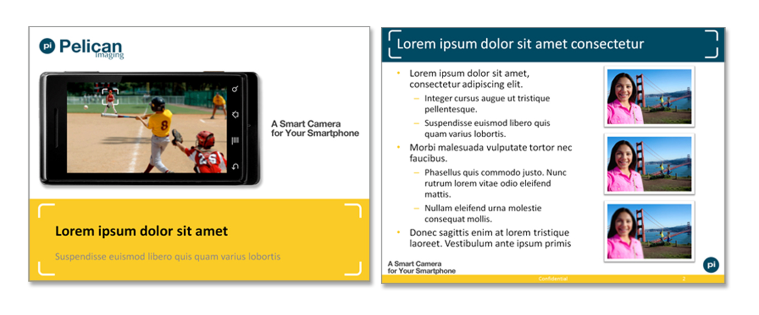 Diseño de PowerPoint por Carla T. para Pelican Imaging | Diseño #1962018