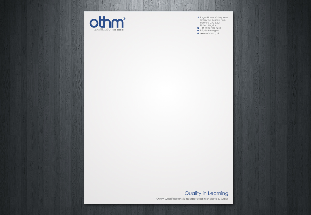Letterhead Design by Owaisias for THE ORGANISATION FOR TOURISM & HOSPITALITY MANAGEMENT | Design #7875996